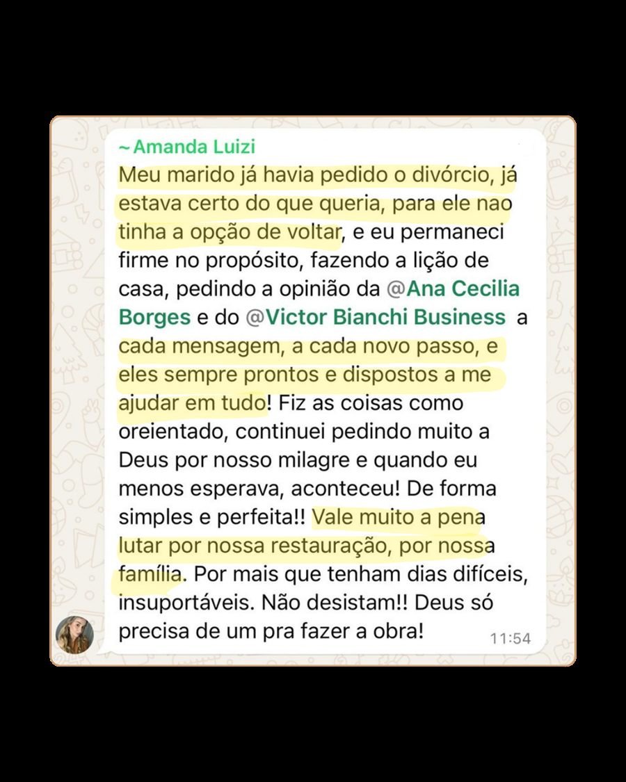 Depoimento de aluna